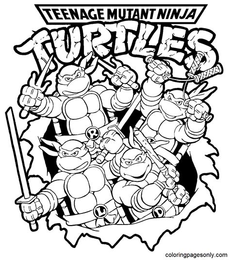 Ninja Turtles Coloring Pages Printable